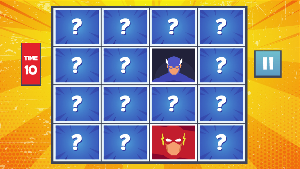 Superhero Memory Match HD